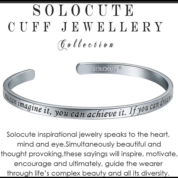 SOLOCUTE Silver Bangle Bracelet - Picture 2 of 4
